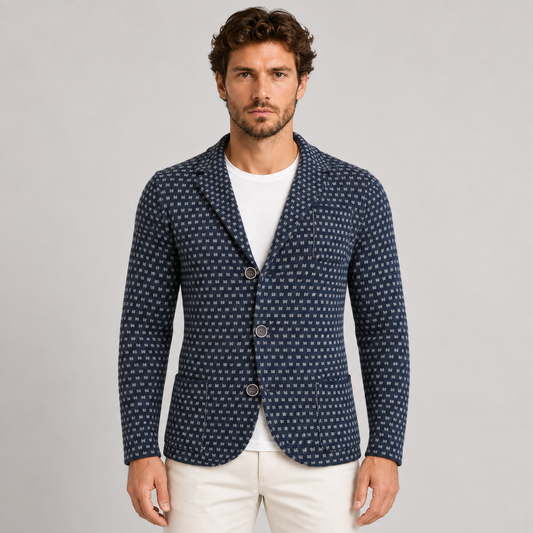 MEN'S KNITWEAR CARDIGAN JACKET WOOL MIX SLIM JACKET 100% MADE IN ITALY