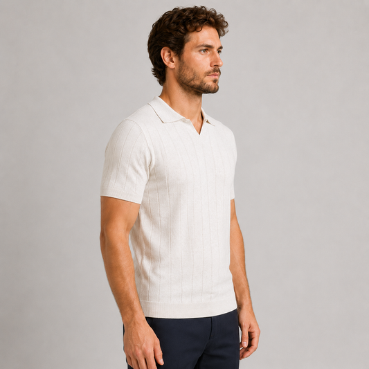 POLO UOMO COTONE A COSTE MAGLIERIA MAGLIA MEZZA MANICA 100% MADE IN ITALY