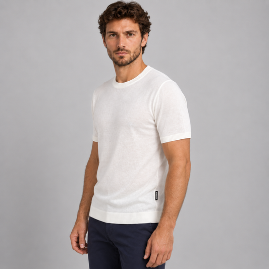 Girocollo Uomo Cotone Rasato Maglia Maglieria Casual Leggero 100% Made in Italy