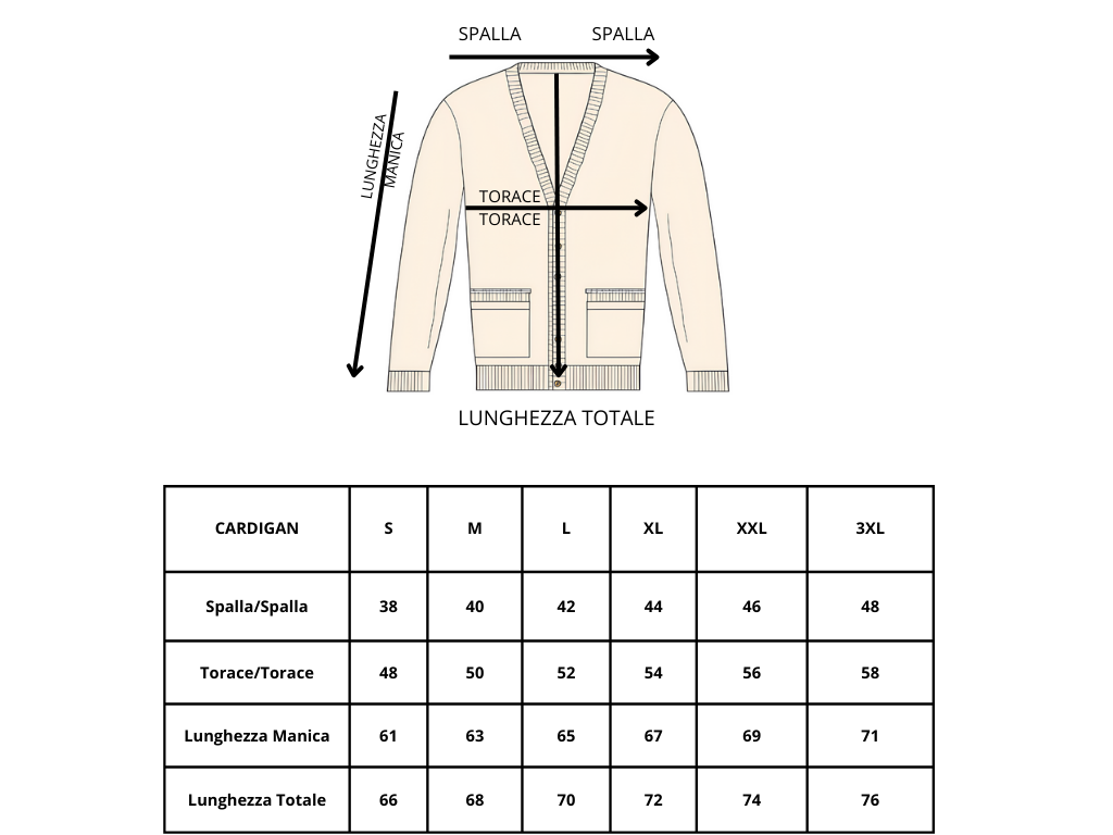 CARDIGAN UOMO LANA 100% MADE IN ITALY - Pasqualejimmy