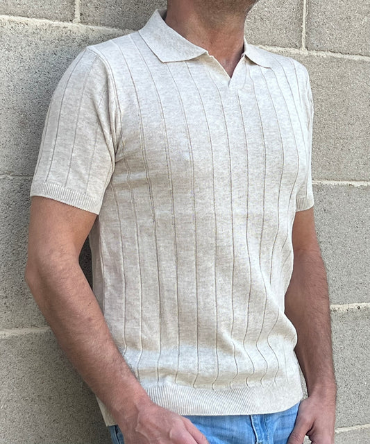 POLO UOMO COTONE A COSTE MAGLIERIA MAGLIA MEZZA MANICA 100% MADE IN ITALY