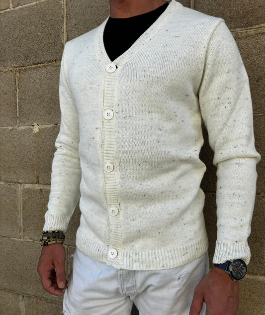 GIACCA UOMO CARDIGAN SARTORIALE LANA CON SCOLLO A V 100% MADE IN ITALY