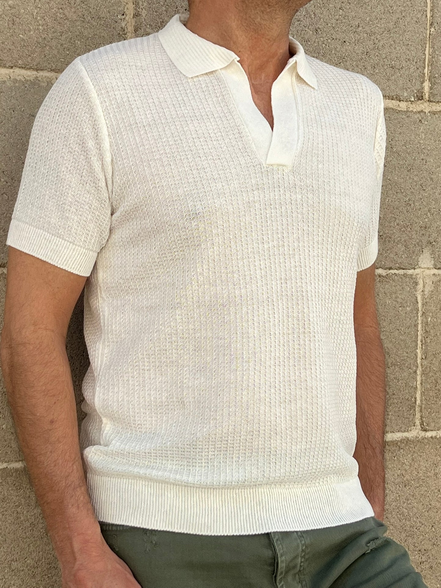 POLO UOMO COTONE T-SHIRT MEZZA MANICA MAGLIERIA PRODOTTA IN ITALIA