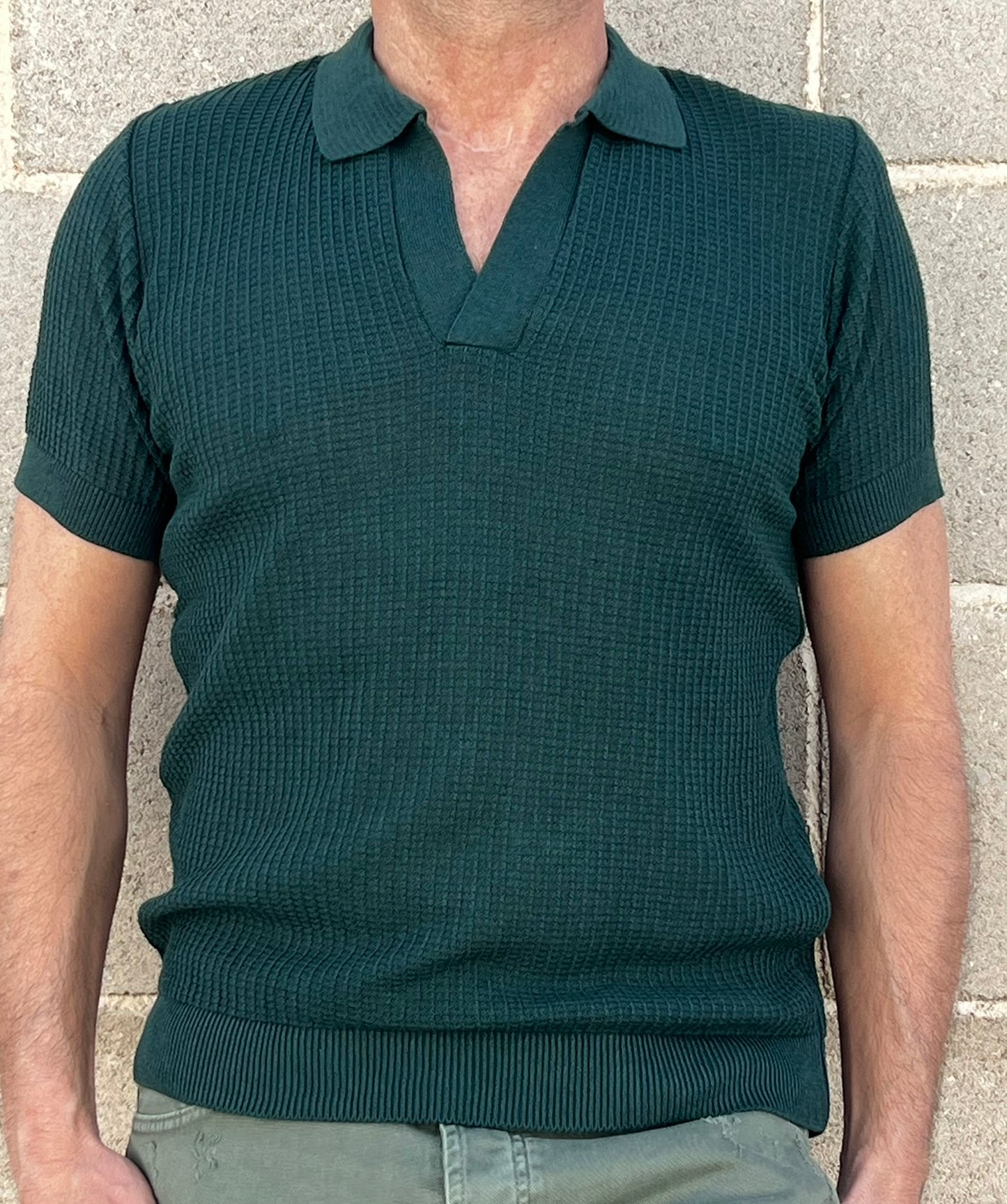 POLO UOMO COTONE T-SHIRT MEZZA MANICA MAGLIERIA PRODOTTA IN ITALIA