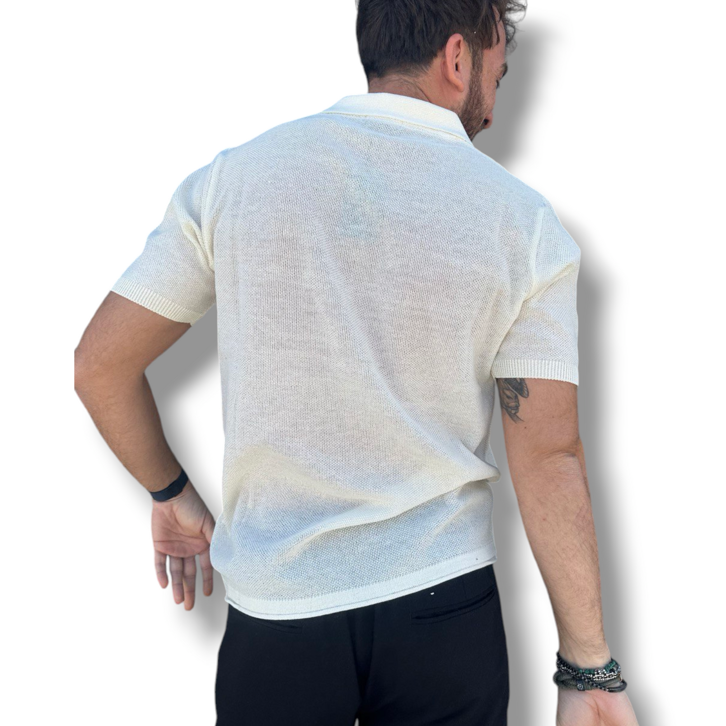 POLO UOMO COTONE T-SHIRT MANICA CORTA LAVORAZIONE LINKS 100% MADE IN ITALY - Pasqualejimmy