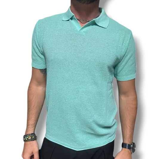 POLO UOMO COTONE T-SHIRT MANICA CORTA LAVORAZIONE LINKS 100% MADE IN ITALY - Pasqualejimmy