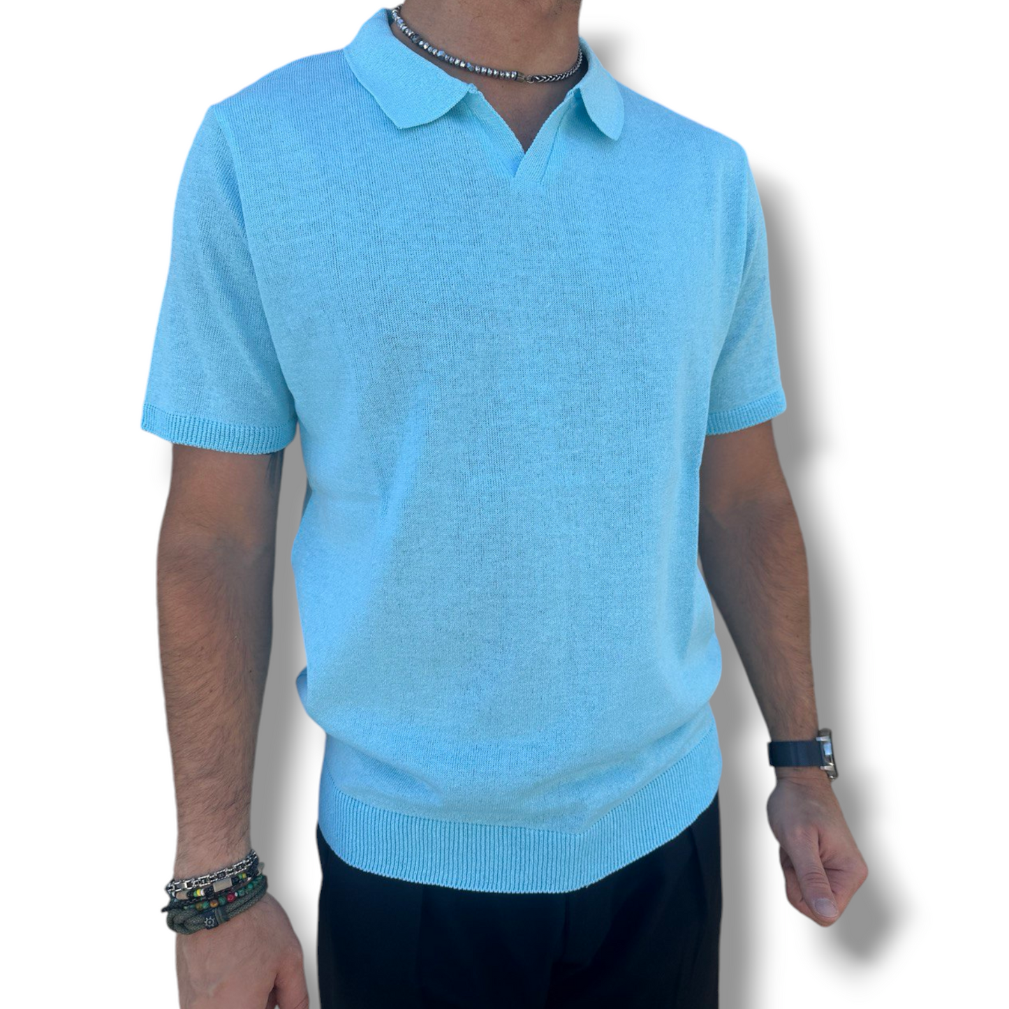 POLO UOMO COTONE T-SHIRT MANICA CORTA 100% MADE IN ITALY - Pasqualejimmy