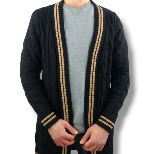 CARDIGAN UOMO LANA TRECCIONE 100% MADE IN ITALY - Pasqualejimmy