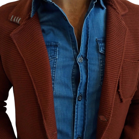 CARDIGAN UOMO LANA SLIM 100% MADE IN ITALY - Pasqualejimmy