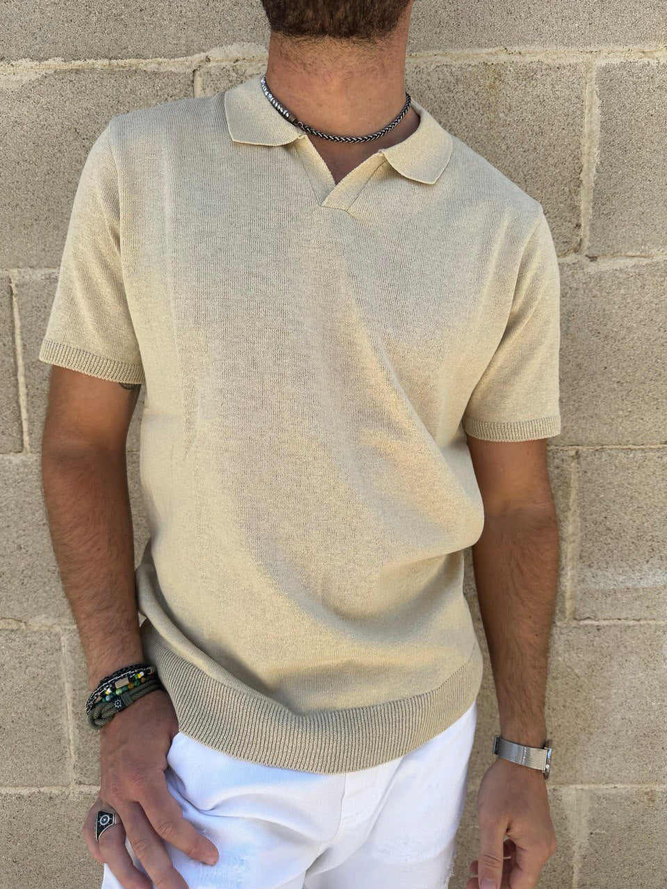 POLO UOMO COTONE T-SHIRT MANICA CORTA 100% MADE IN ITALY - Pasqualejimmy