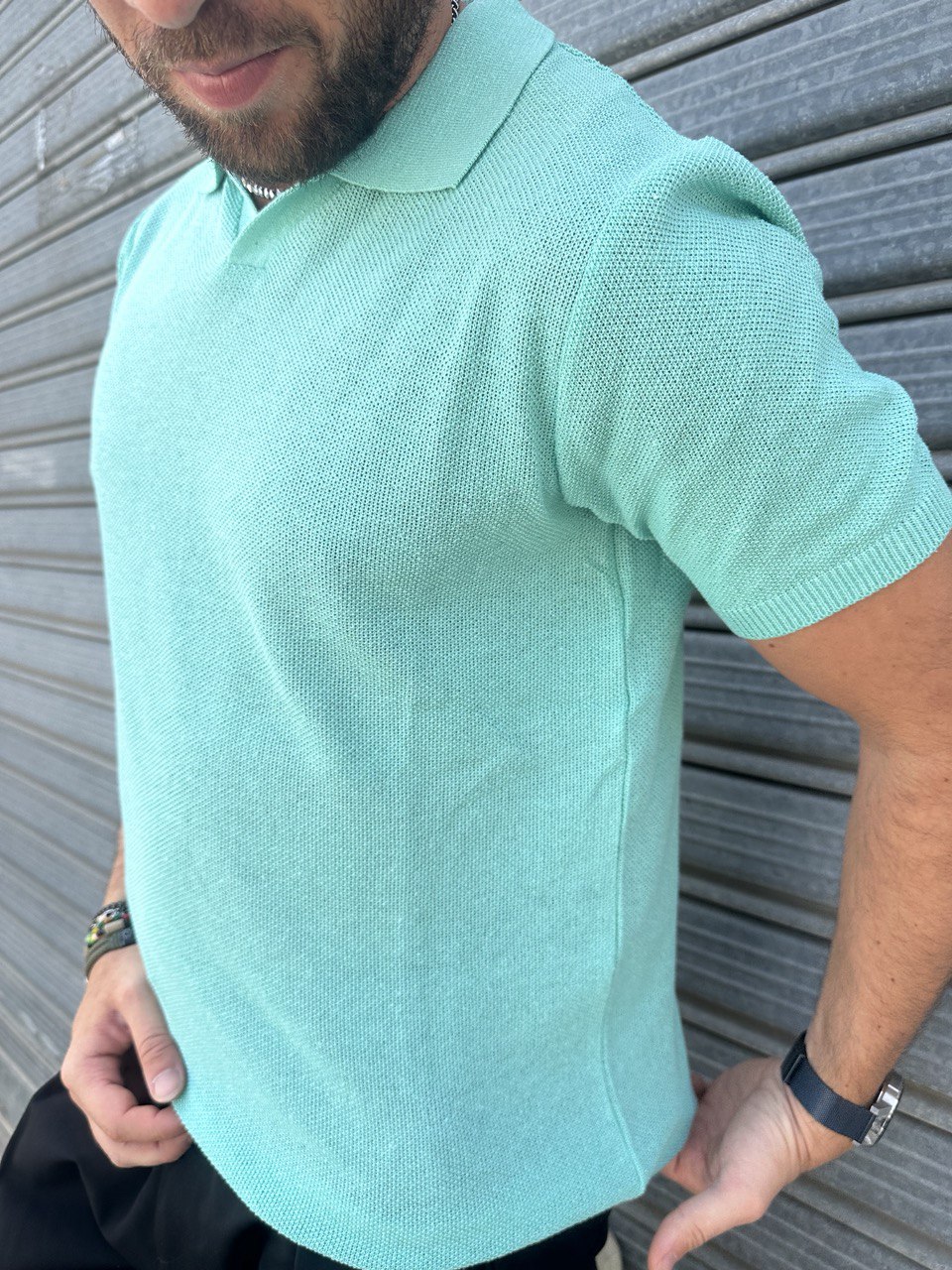 POLO UOMO COTONE T-SHIRT MANICA CORTA LAVORAZIONE LINKS 100% MADE IN ITALY - Pasqualejimmy