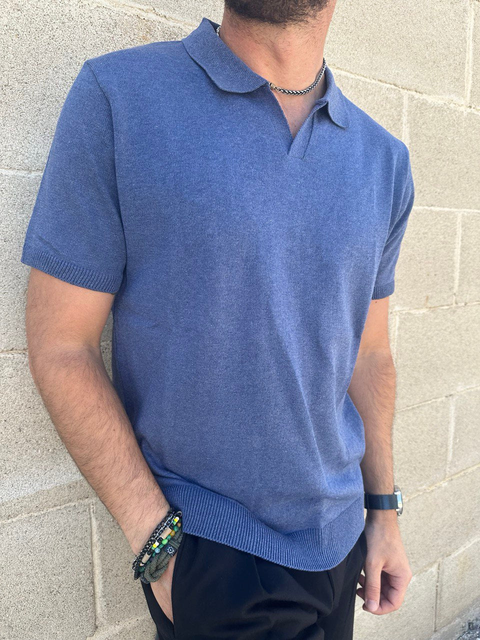 POLO UOMO COTONE T-SHIRT MANICA CORTA 100% MADE IN ITALY - Pasqualejimmy