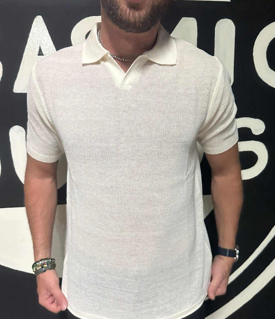 POLO UOMO COTONE T-SHIRT MANICA CORTA LAVORAZIONE LINKS 100% MADE IN ITALY - Pasqualejimmy