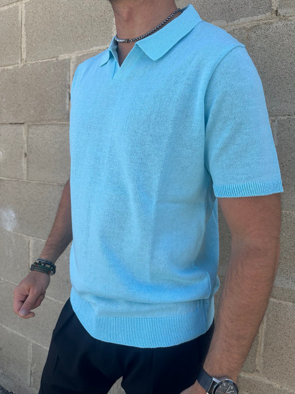 POLO UOMO COTONE T-SHIRT MANICA CORTA 100% MADE IN ITALY - Pasqualejimmy