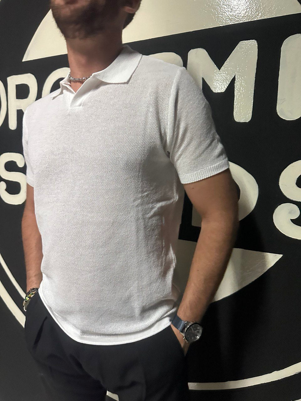 POLO UOMO COTONE T-SHIRT MANICA CORTA LAVORAZIONE LINKS 100% MADE IN ITALY - Pasqualejimmy