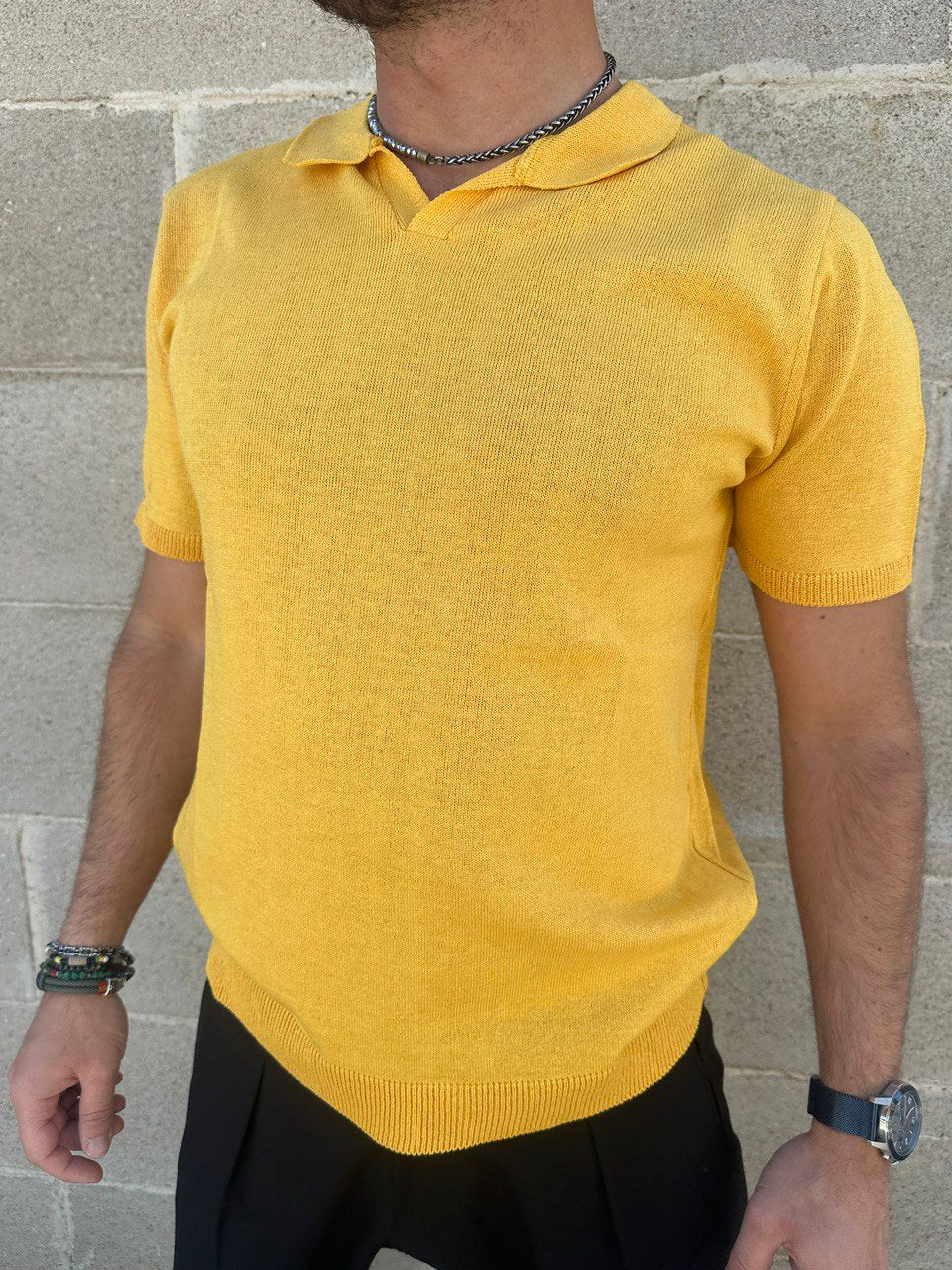 POLO UOMO COTONE T-SHIRT MANICA CORTA 100% MADE IN ITALY - Pasqualejimmy