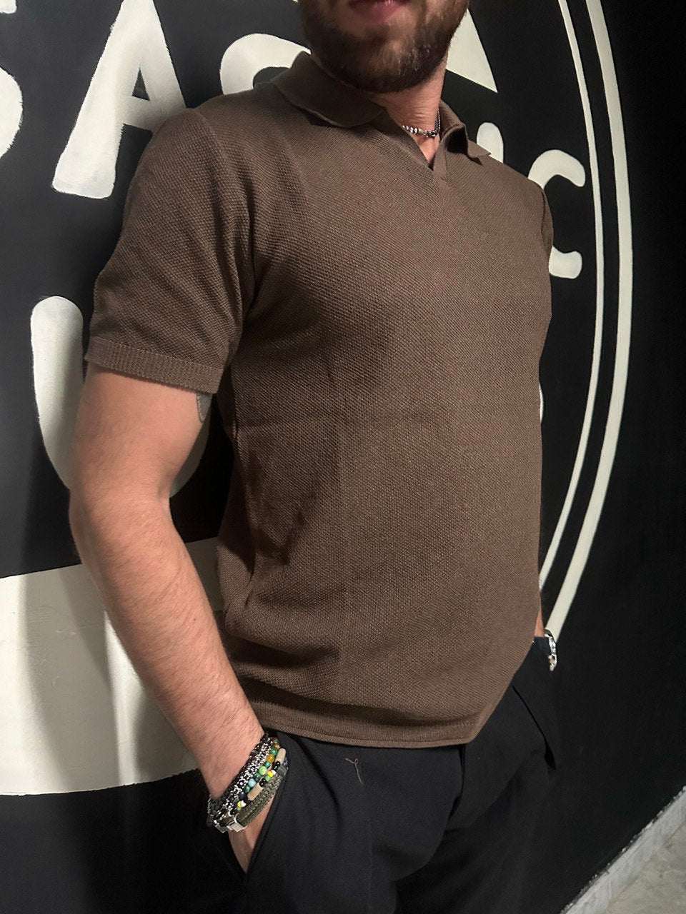 POLO UOMO COTONE T-SHIRT MANICA CORTA LAVORAZIONE LINKS 100% MADE IN ITALY - Pasqualejimmy