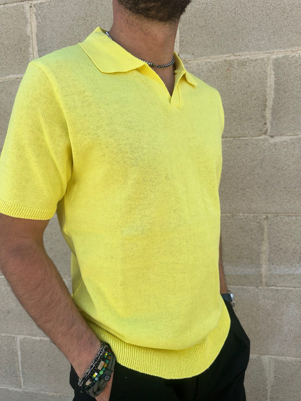 POLO UOMO COTONE T-SHIRT MANICA CORTA 100% MADE IN ITALY - Pasqualejimmy