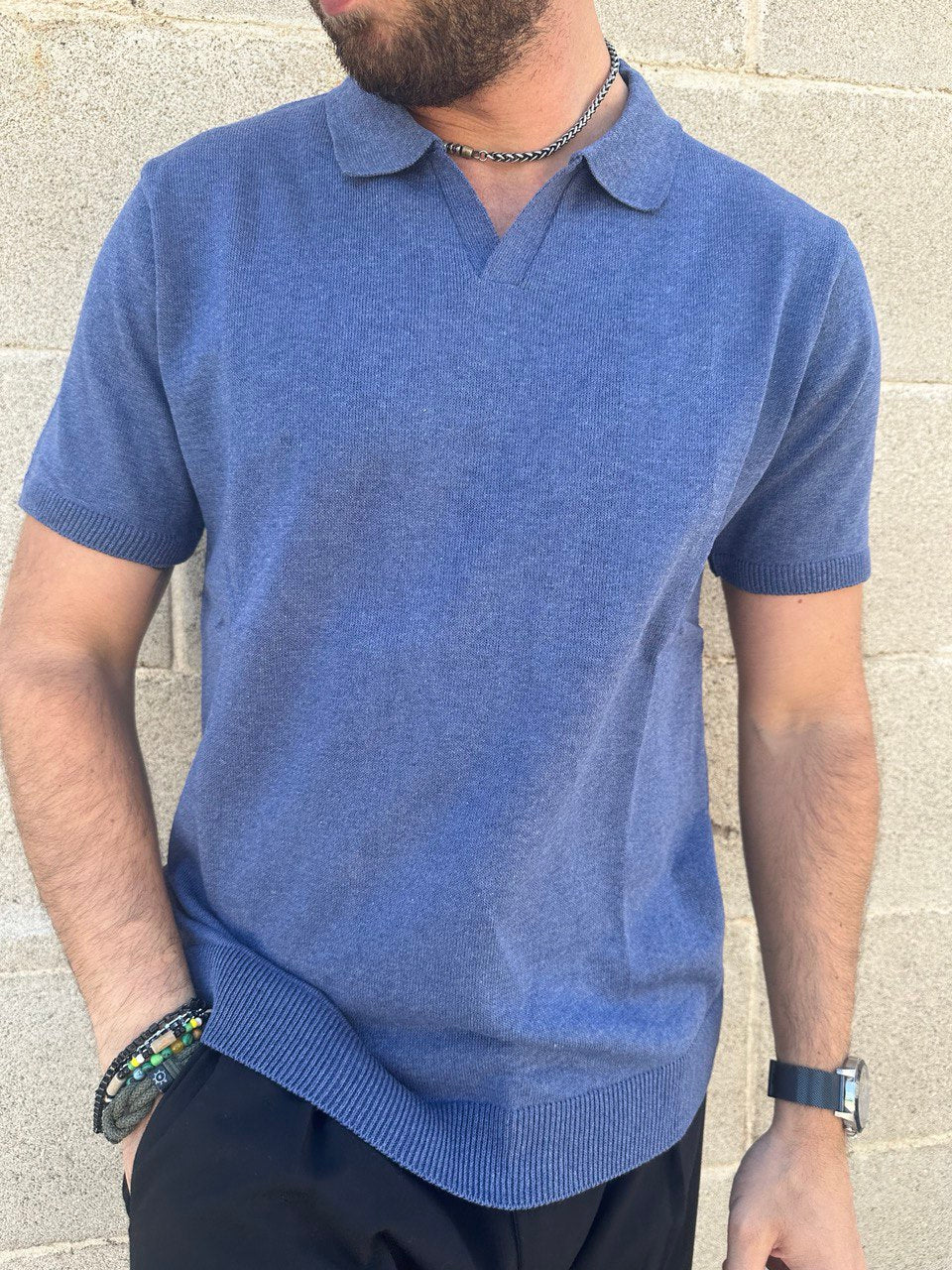 POLO UOMO COTONE T-SHIRT MANICA CORTA 100% MADE IN ITALY - Pasqualejimmy