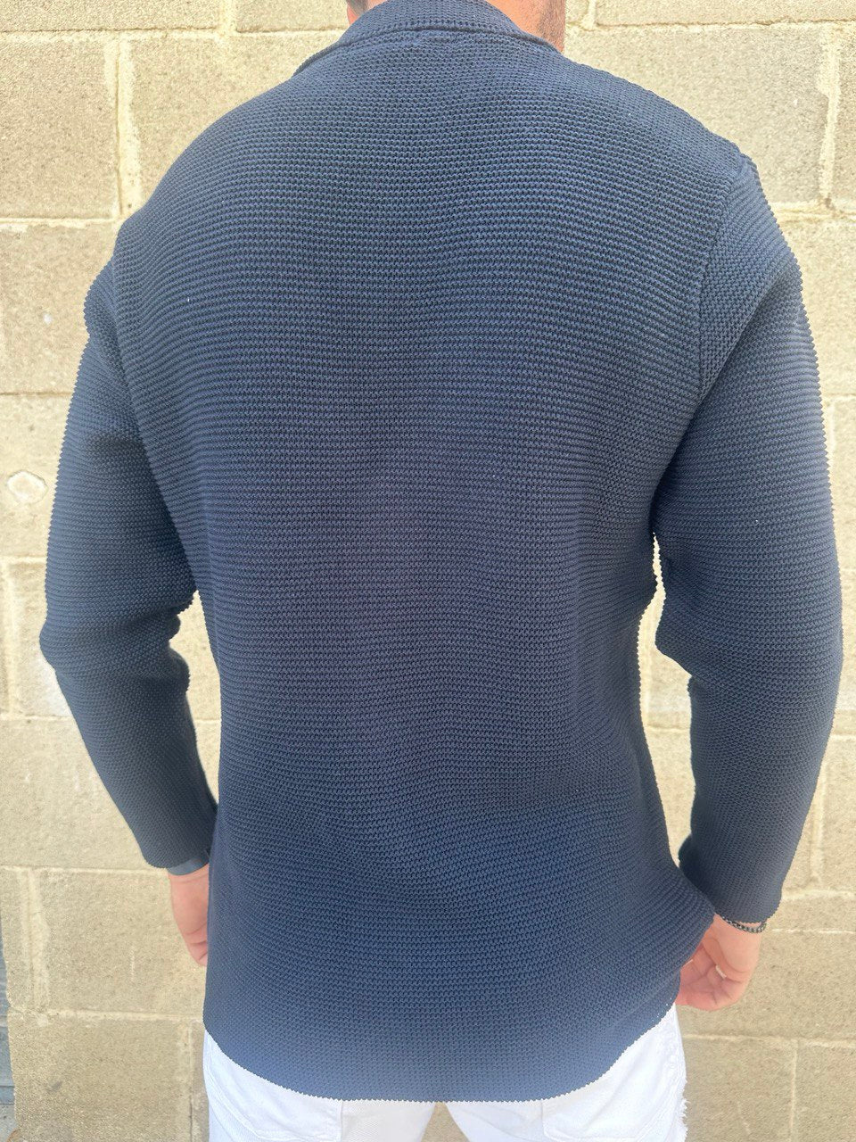 CARDIGAN UOMO COTONE DOPPIO PETTO SARTORIALE 100% MADE IN ITALY - Pasqualejimmy