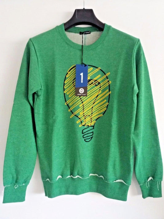 FELPA UOMO COTONE FELPATO RICAMO SPORTIVA 100% MADE IN ITALY - Pasqualejimmy