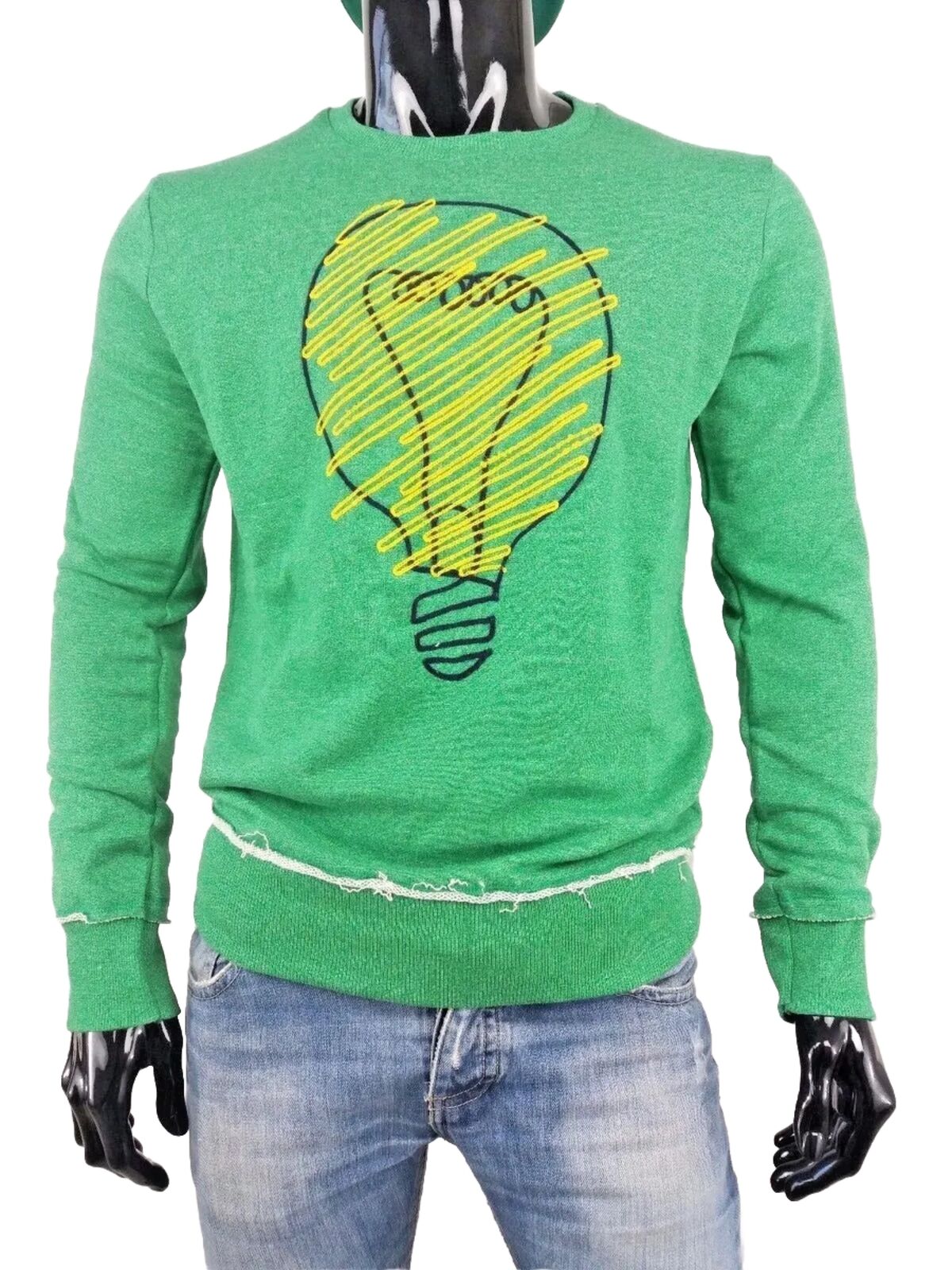 FELPA UOMO COTONE FELPATO RICAMO SPORTIVA 100% MADE IN ITALY - Pasqualejimmy