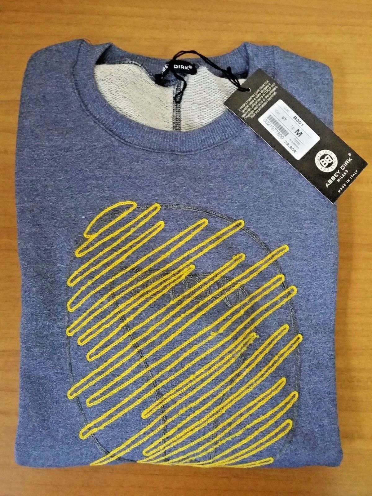 FELPA UOMO COTONE FELPATO RICAMO SPORTIVA 100% MADE IN ITALY - Pasqualejimmy