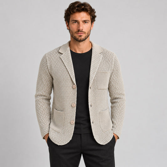 GIACCA UOMO COTONE CARDIGAN MAGLIERIA CASUAL 100% MADE IN ITALY SLIM