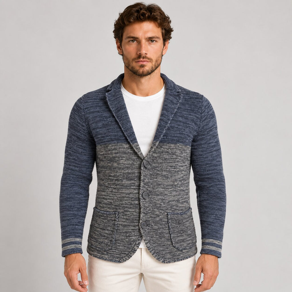Cardigan da uomo in misto lana, vestibilità slim — Pasquale Jimmy