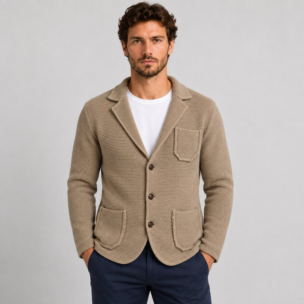 Cardigan da uomo in misto lana, vestibilità slim — Pasquale Jimmy
