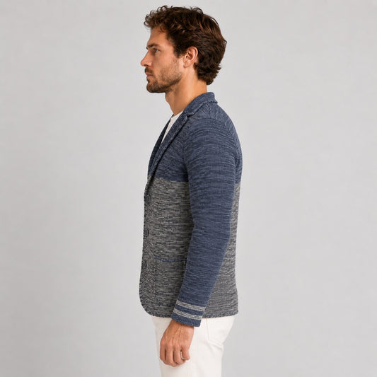 HERREN-CARDIGAN AUS WOLLMISCHUNG SLIM FIT, 100 % HERGESTELLT IN ITALIEN
