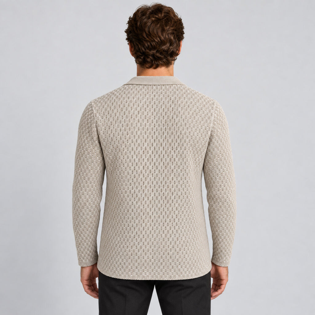 Cardigan da uomo in cotone, vestibilità slim — Pasquale Jimmy — foto 4
