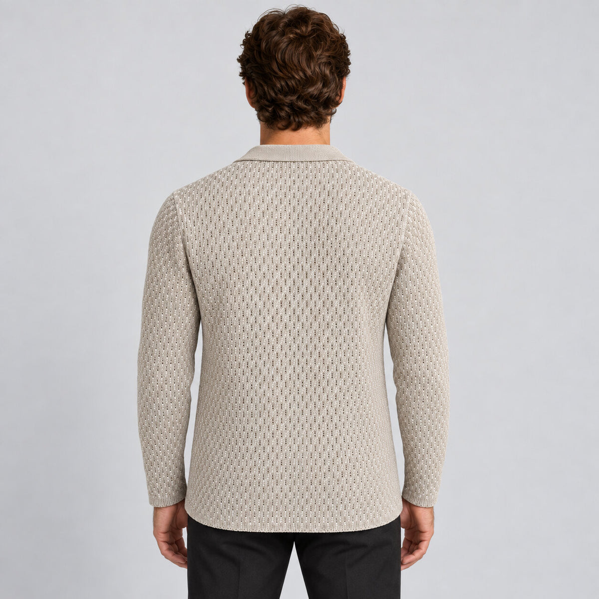MEN'S COTTON CARDIGAN JACKET CASUAL KNITWEAR 100% MADE IN ITALY SLIM FIT