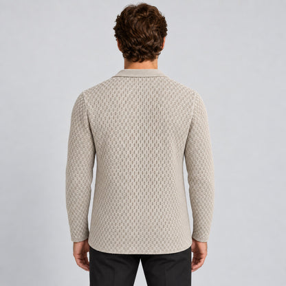 MEN'S COTTON CARDIGAN JACKET CASUAL KNITWEAR 100% MADE IN ITALY SLIM FIT