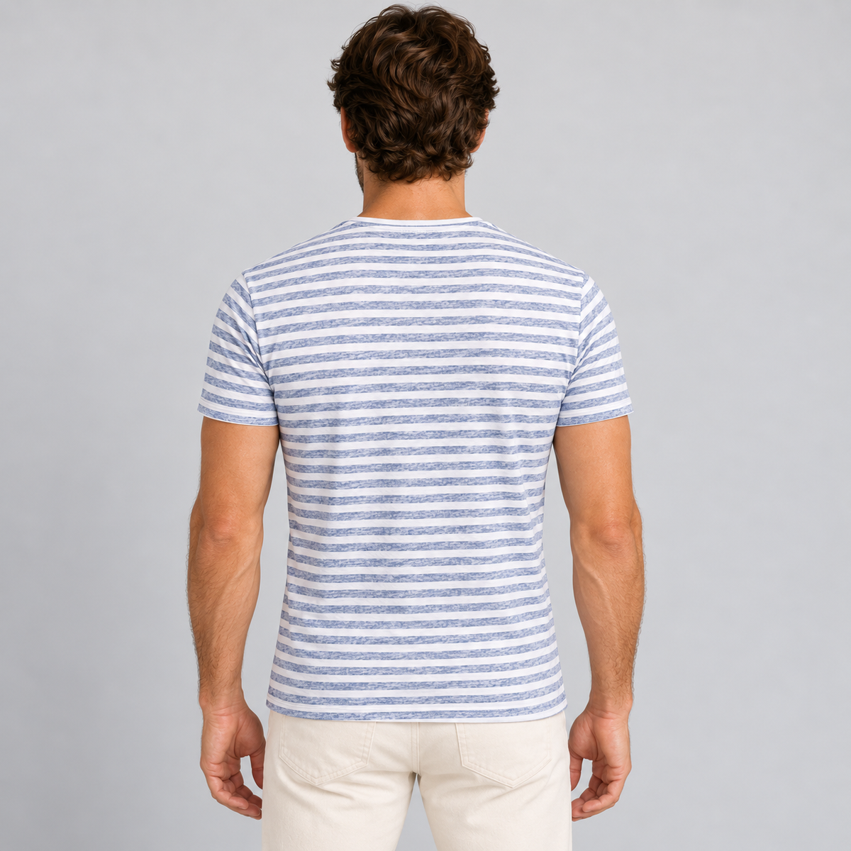 HERREN-T-Shirt, kurzärmelig, 100 % hergestellt in Italien. T-Shirt mit Matrosen-Aufdruck