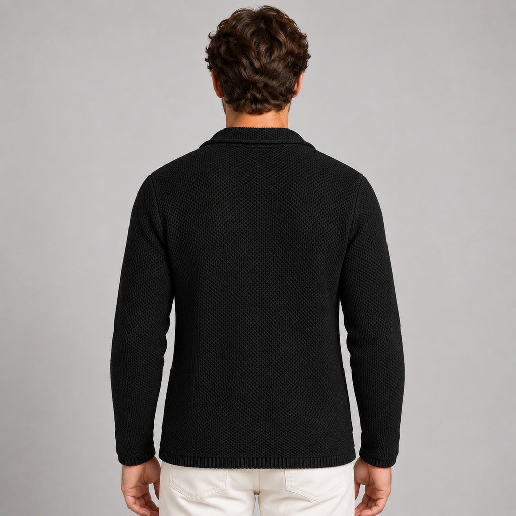 GIACCA CARDIGAN UOMO A NIDO D'APE - 100% COTONE - MADE IN ITALY