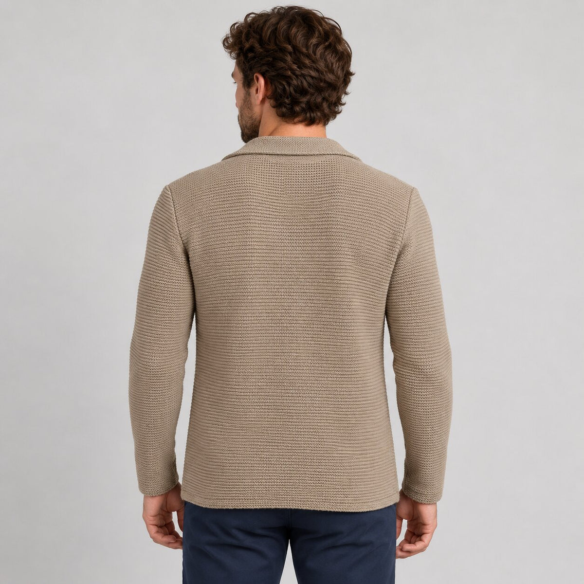 Cardigan da uomo in misto lana, vestibilità slim — Pasquale Jimmy — foto 6
