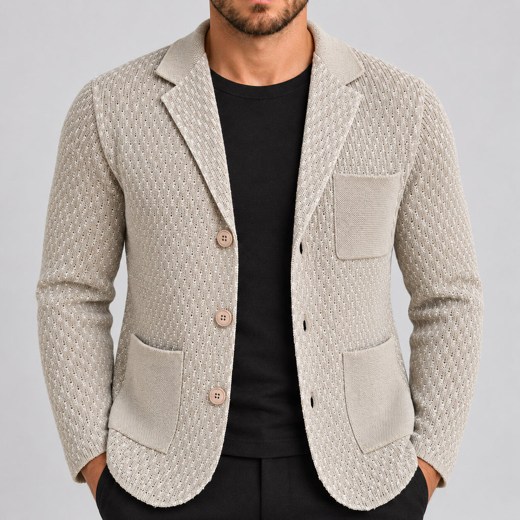 Cardigan da uomo in cotone, vestibilità slim — Pasquale Jimmy — foto 3