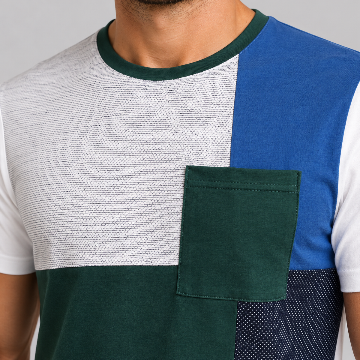 HERREN T-SHIRT SLIM FIT KURZARM-SHIRT 100% BAUMWOLLE MADE IN ITALY