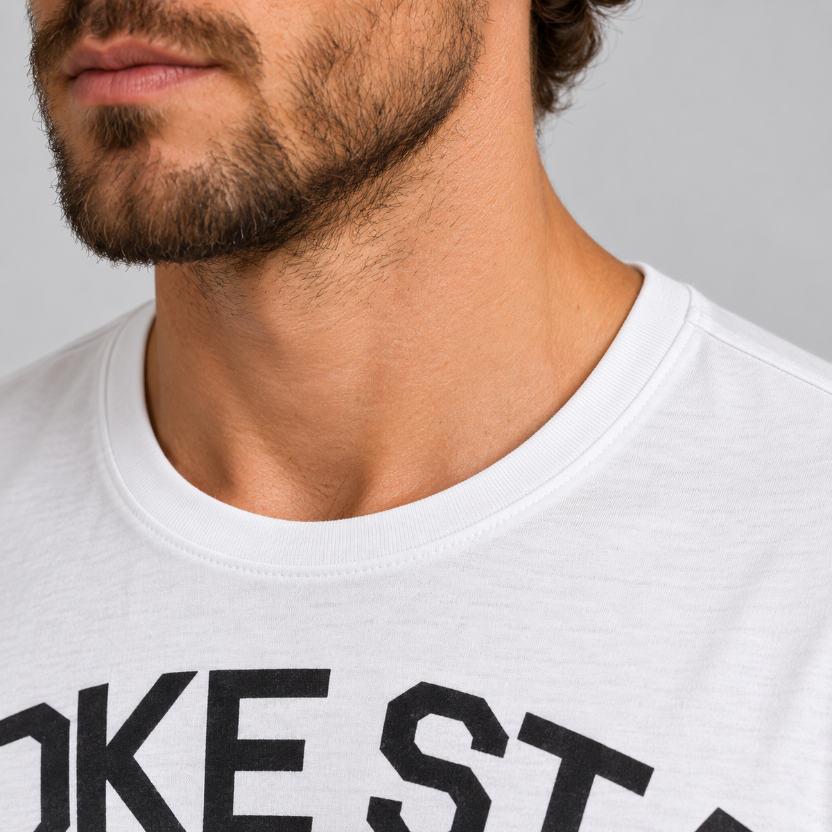 HERREN-T-SHIRT MIT SCHUH-PRINT KURZARM-SHIRT 100% BAUMWOLLE MADE IN ITALY