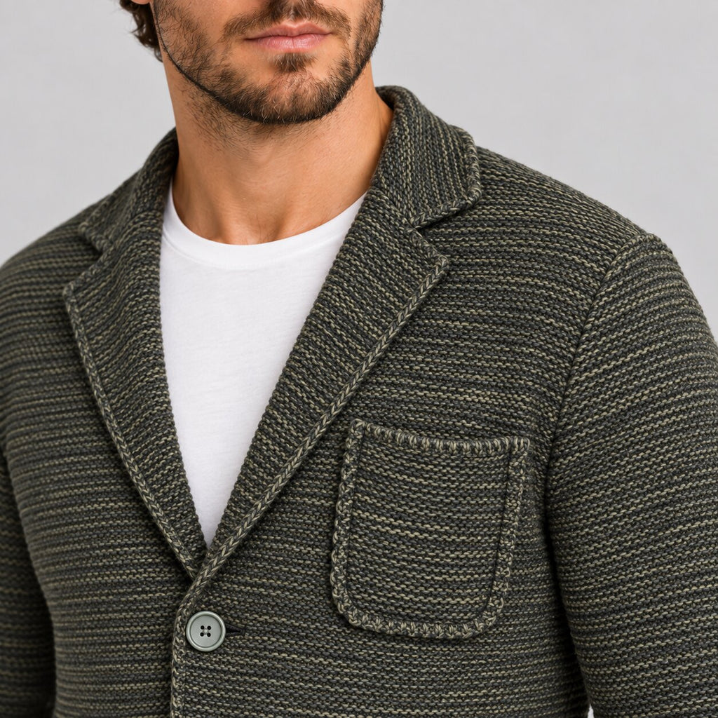 Cardigan da uomo in misto lana, vestibilità slim — Pasquale Jimmy — foto 3