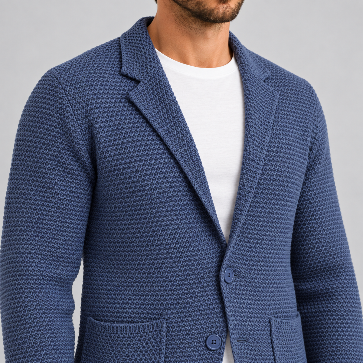 GIACCA UOMO LINKS COTONE CARDIGAN LAVORATA A MAGLIA SLIM FIT