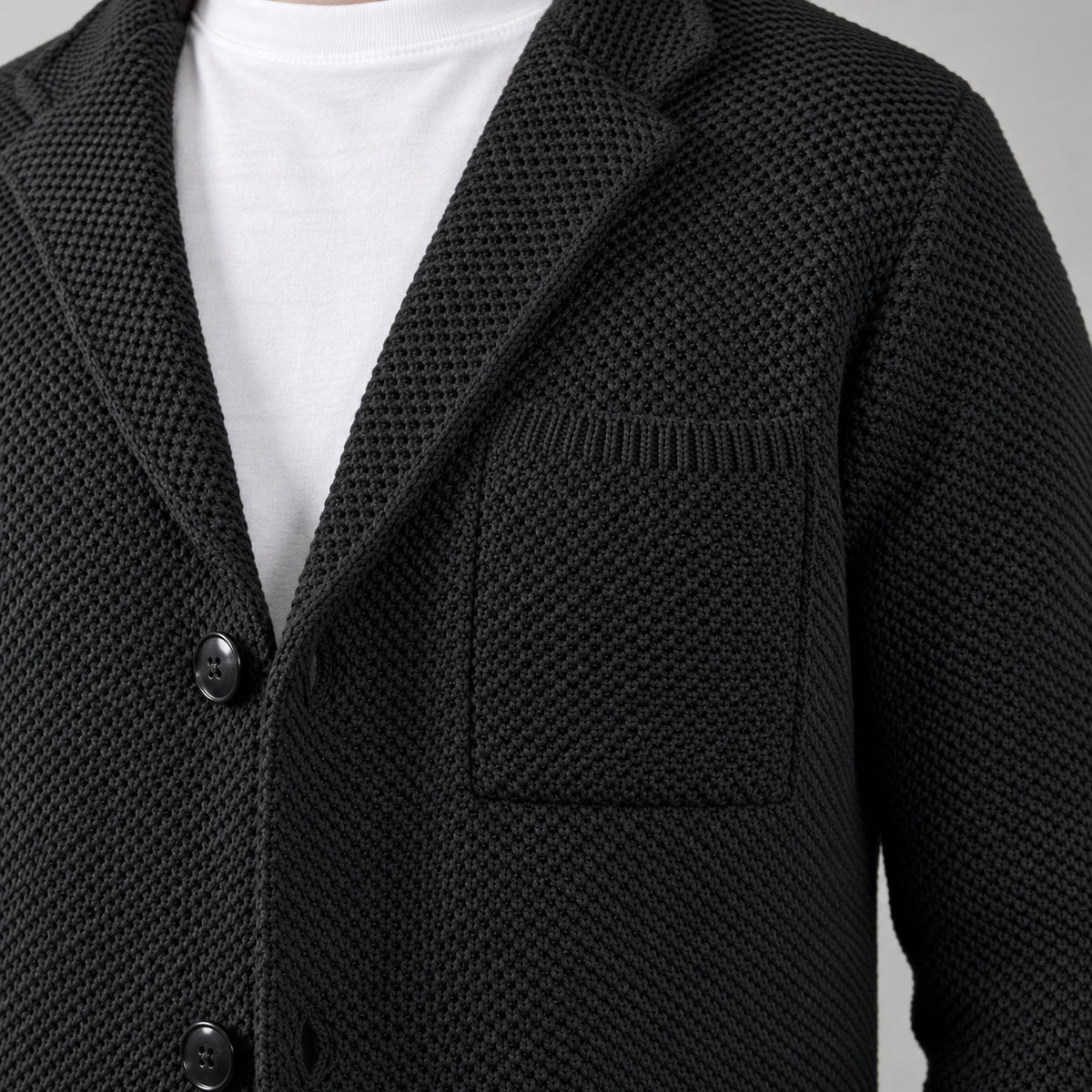 GIACCA CARDIGAN UOMO A NIDO D'APE - 100% COTONE - MADE IN ITALY