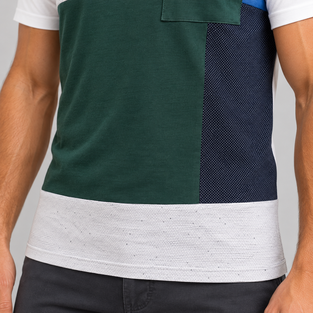 HERREN T-SHIRT SLIM FIT KURZARM-SHIRT 100% BAUMWOLLE MADE IN ITALY