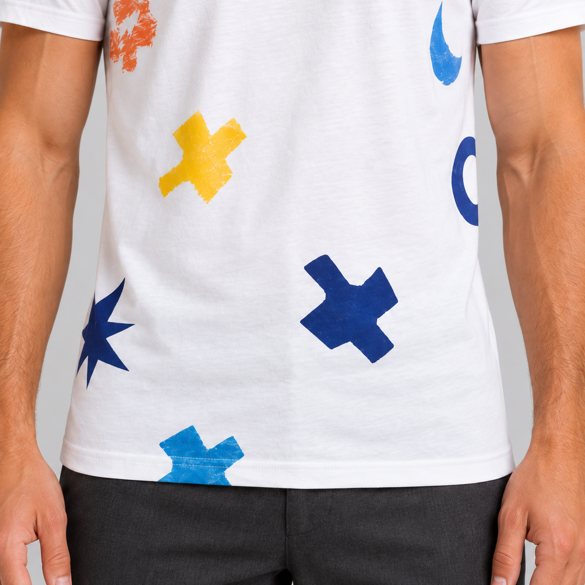 HERREN-T-SHIRT KURZARM-SHIRT 100 % BAUMWOLLE MADE IN ITALY
