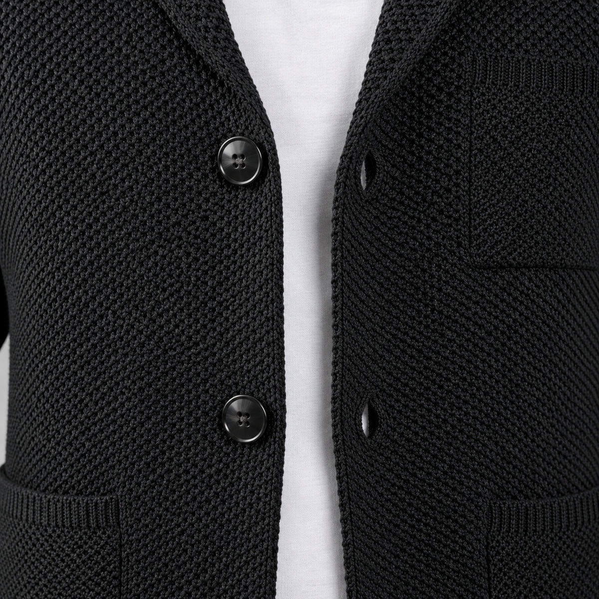 GIACCA CARDIGAN UOMO A NIDO D'APE - 100% COTONE - MADE IN ITALY