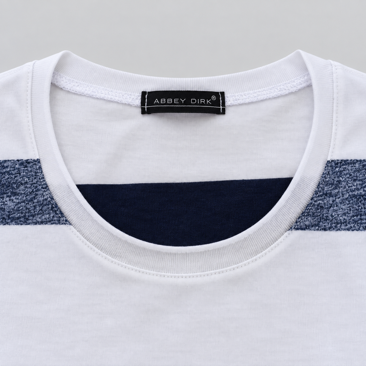 HERREN-T-SHIRT KURZARM MIT STREIFENDRUCK 100% BAUMWOLLE MADE IN ITALY