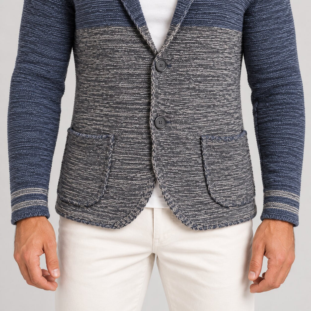 Cardigan da uomo in misto lana, vestibilità slim — Pasquale Jimmy — foto 4