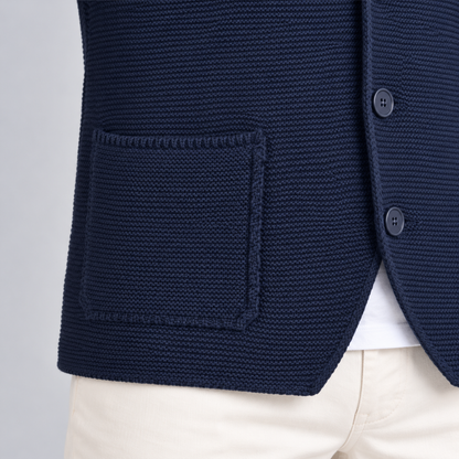 MEN'S COTTON JACKET BLAZER SLIM KNITTED CARDIGAN 100% Made in Italy