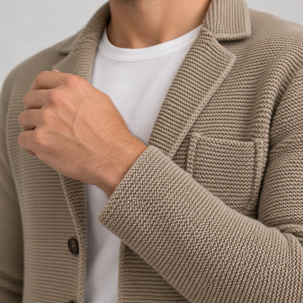Cardigan da uomo in misto lana, vestibilità slim — Pasquale Jimmy — foto 3
